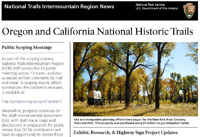 Image of the Oregon-California Trails Association newsletter cover with a photo of a wagon at New Fork River Crossing Historical Park with fall leaves on cottonwood trees.