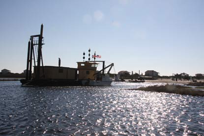 Dredge working at Long Point basin