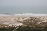 Dunes destroyed and sand pushed across the island