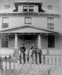 Stop 4: Theodore and Annie Salter in front of their home
