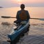 Kayak in silhouette