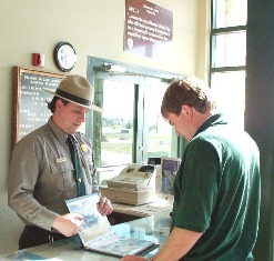 Ranger helping Visitor
