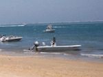 Boats anchored in the sound