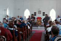 Hymn singing in the church
