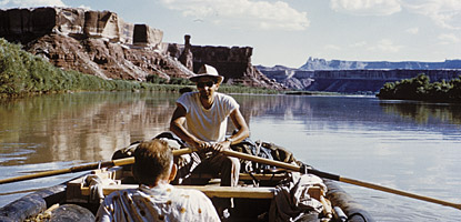 photo: Dick & Looie in the Robert E. Lee near Anderson Bottom