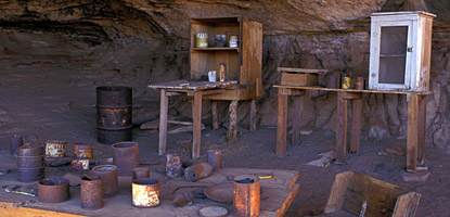 photo: Artifacts at the Cave Spring Cowboy Camp