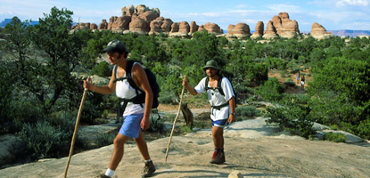 photo: Backpackers on their way to Chesler Park