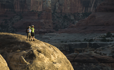 Backpackers in the Needles District.