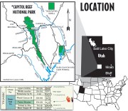 Location Map of Capitol Reef National Park and Glen Canyon National Recreation Area