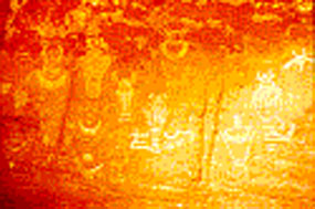 Petroglyphs along the scenic drive