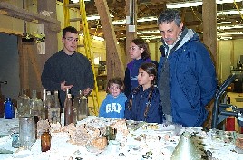 Nick with visitors