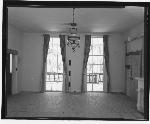 parlor lamp and curtains