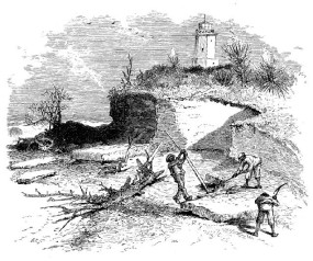 The coquina quarries on Anastasia island supplied the Spanish with building materials for over 200 years.