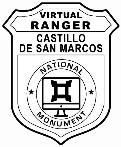 A black and white badge reading Virtual Ranger Castillo de San Marcos National Monument