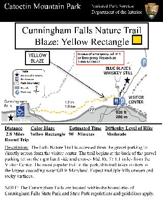 Image of Cunningham Falls Nature Trail Hiking Guide - Click to Enlarge
