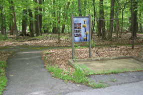 Spicebush trailhead showing accessible paving
