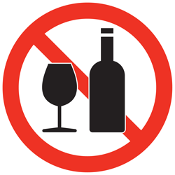 alcohol prohibited