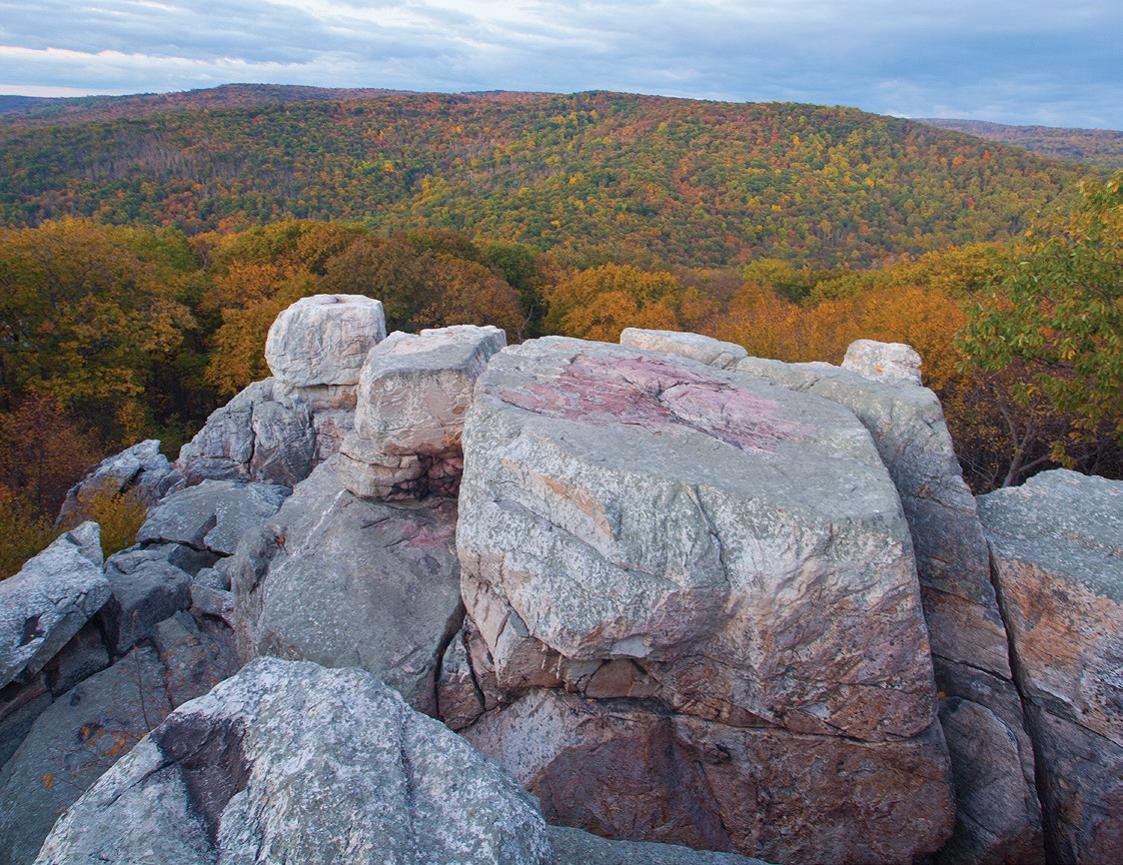 Image of Chimney Rock in the Fall Season