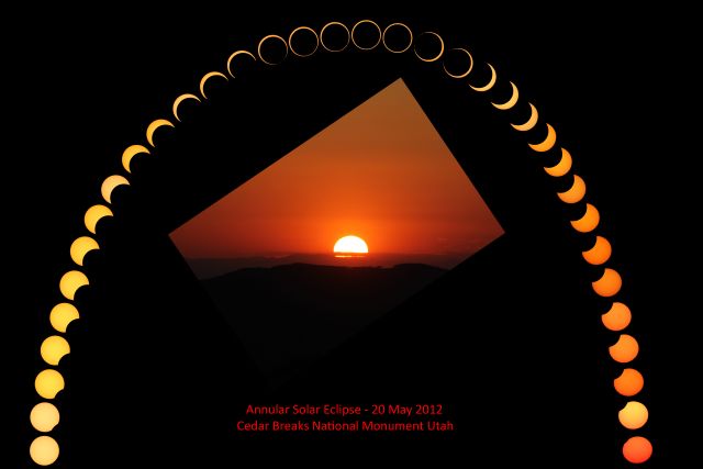 Composite image of the annular eclipse