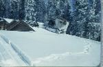 Cedar Breaks Lodge with Tracks in the Snow