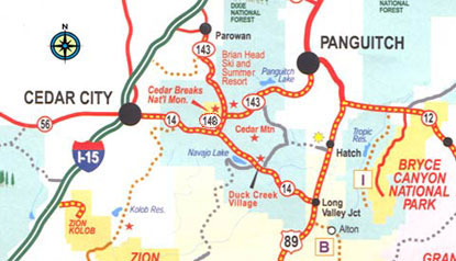 Southern Utah Area Map