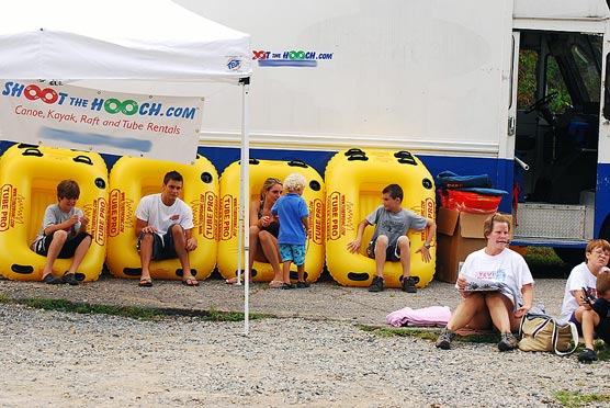 Rental rafts at the 2008 Summer Splash