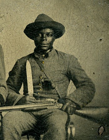 Photo of Silas Chandler in Confederate uniform.