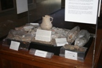 Photo of  an exhibit in Chaco Culture NHP of confiscated artifacts