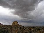 Storm clouds over Fajada Butte