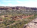 Photo of Chetro Ketl from cliffs above.