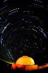 Photo of Chaco Observatory with star trails