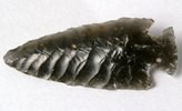 Photo of an obsidian arrowhead