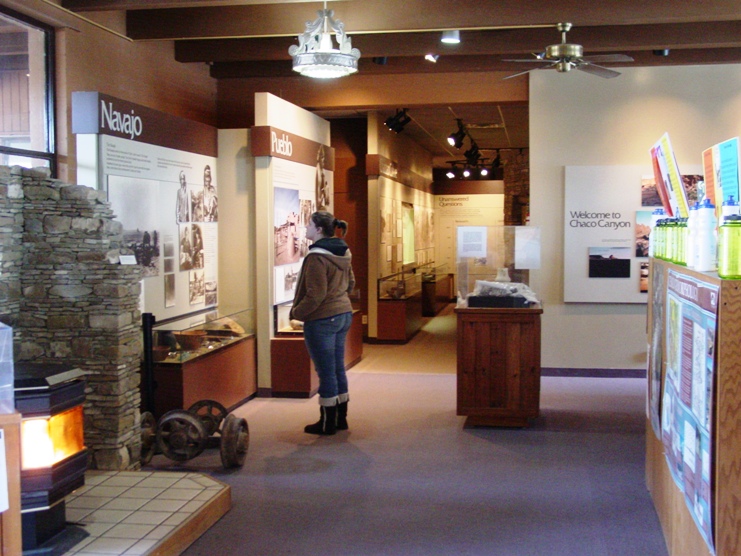 Visitors in visitor center