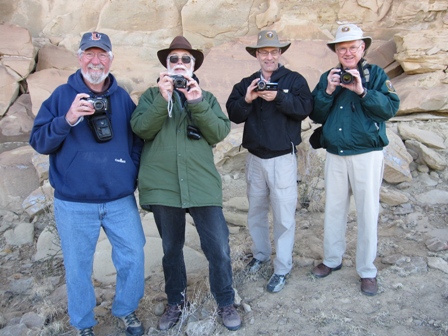 Volunteers taking photos