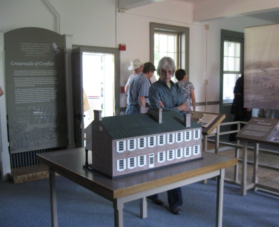 Ferry Hill exhibits with visitors