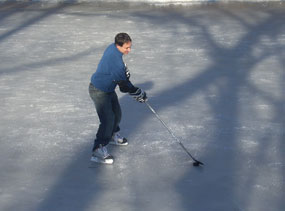 Photo of skater on canal.