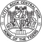 logo for Little Rock Central High School featuring front façade of school
