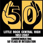 50th anniversary commission logo depicting two hands framing the number 50.
