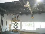 T) Painting the ceiling