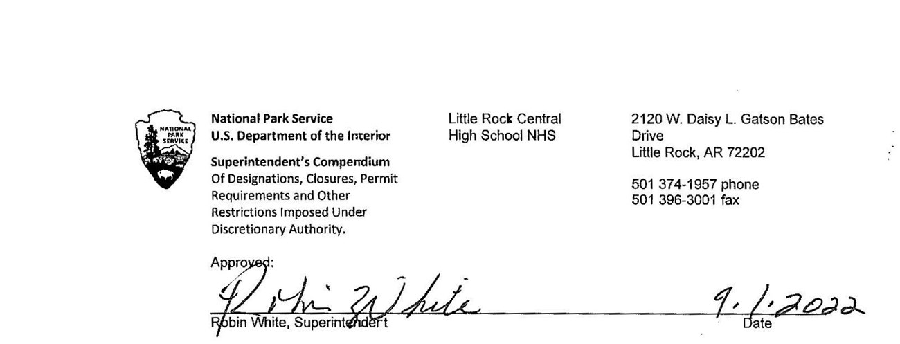 CHSC Superintendent's Compendium signature