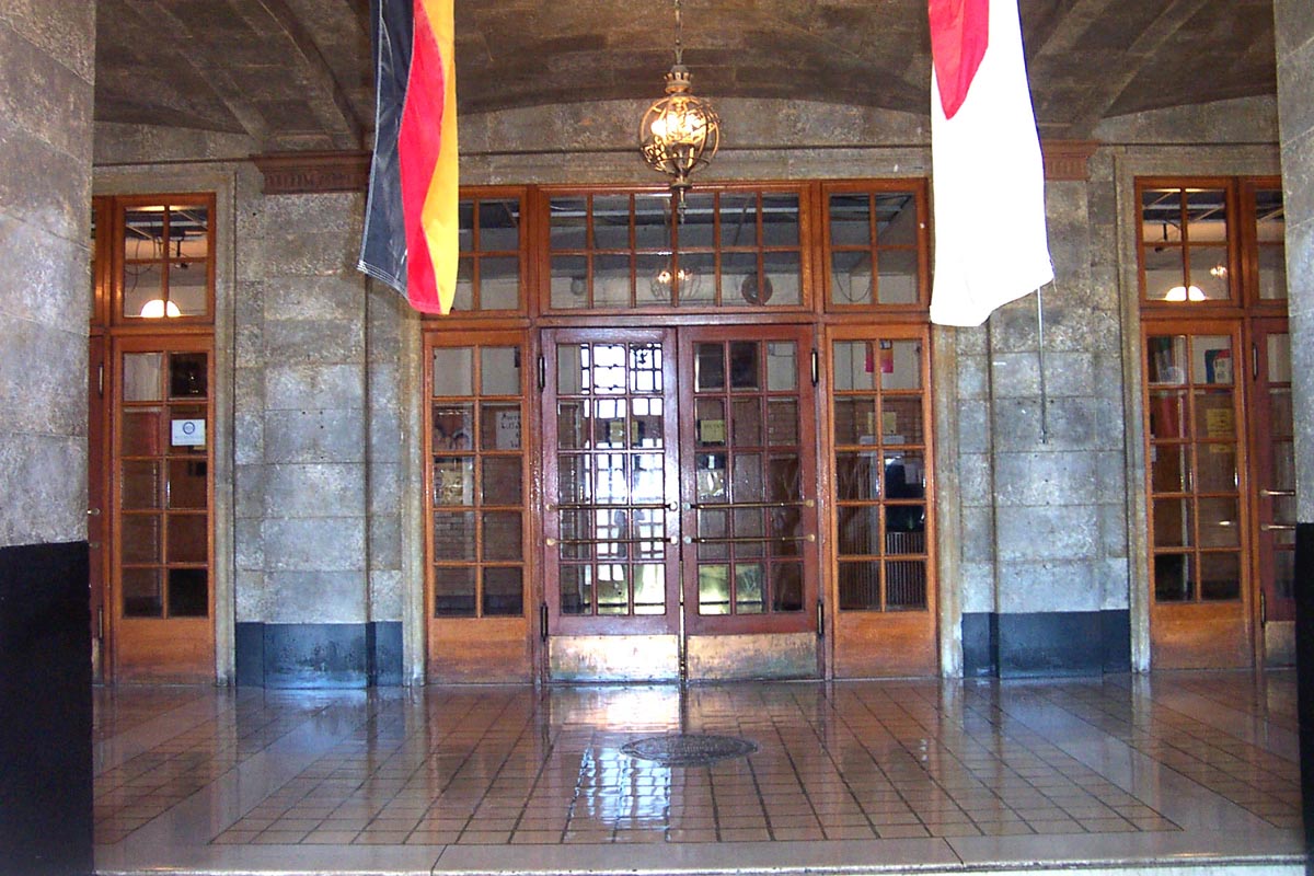 Interior lobby of Little Rock Central High School.