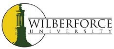 Wilberforce University logo showing a steeple within a large green circle.