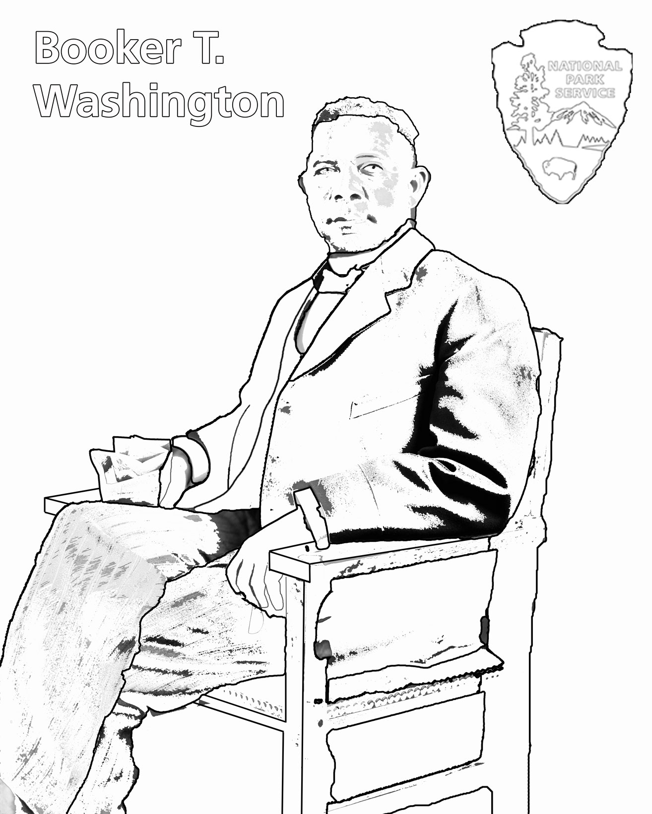 Booker Washington Read History 1 Coloring Page Http Www Nps