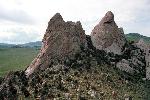 Twin Sisters aerial view