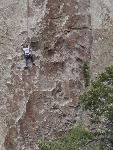 Climber on Flaming Rock