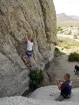 Climber on Practice Rock