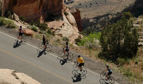 bicyclists on Rim Rock Drive bicyclists on Rim Rock Drive