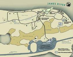 Site map of Historic Jamestowne Site map of Historic Jamestowne