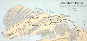 Map of Historic Jamestowne's Scenic Loop Drive