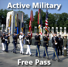 Active Military - Free Pass.  DOD photo by U.S. Navy Petty Officer 1st Class Chad J. McNeeley